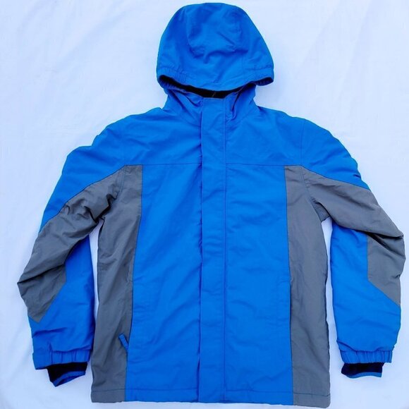 Land's End Boys Blue Squall Waterproof Insulated Winter Parka Jacket - L (14/16)
